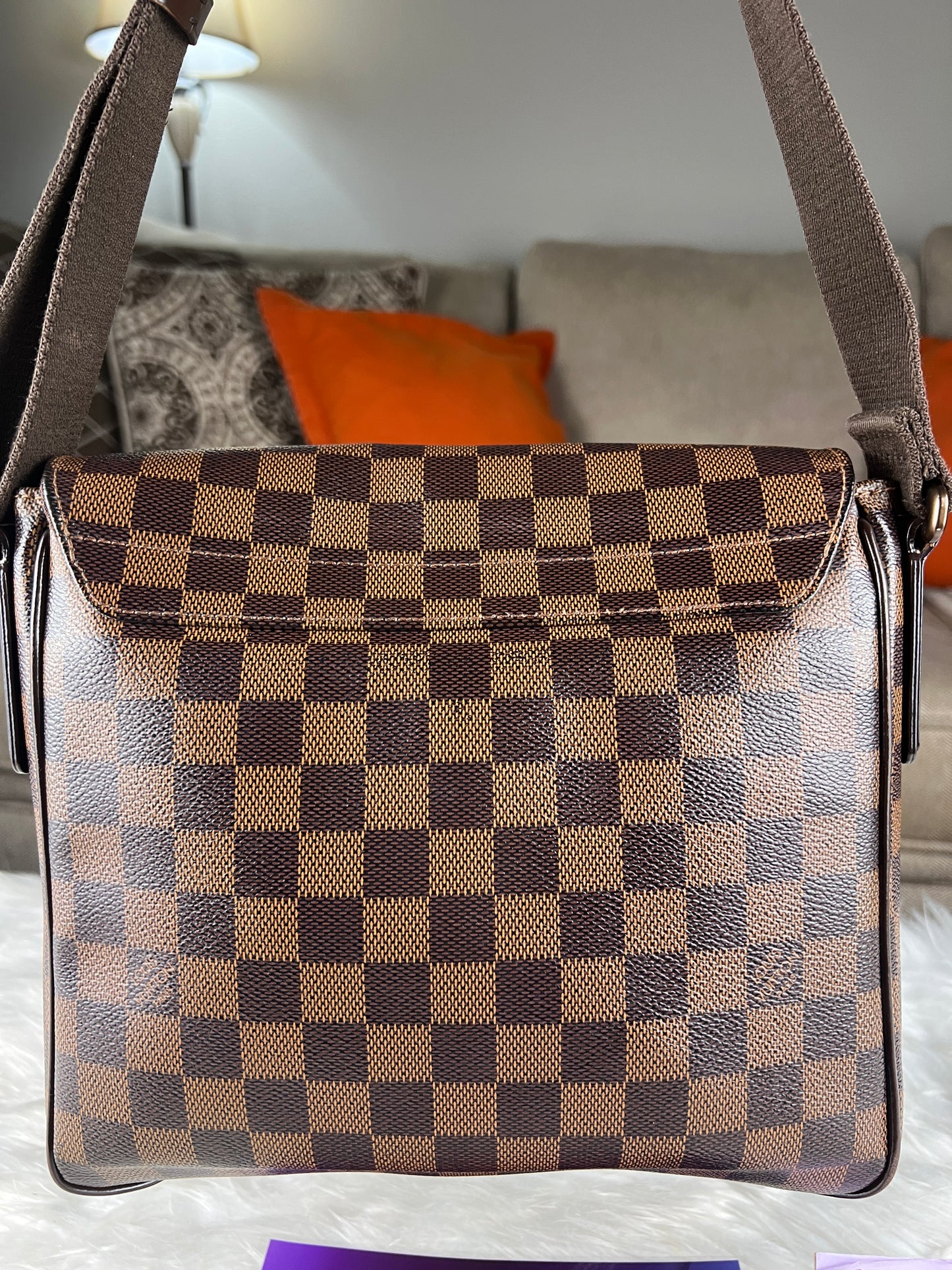 DISTRICT PM MESSENGER BAG DAMIER EBENE