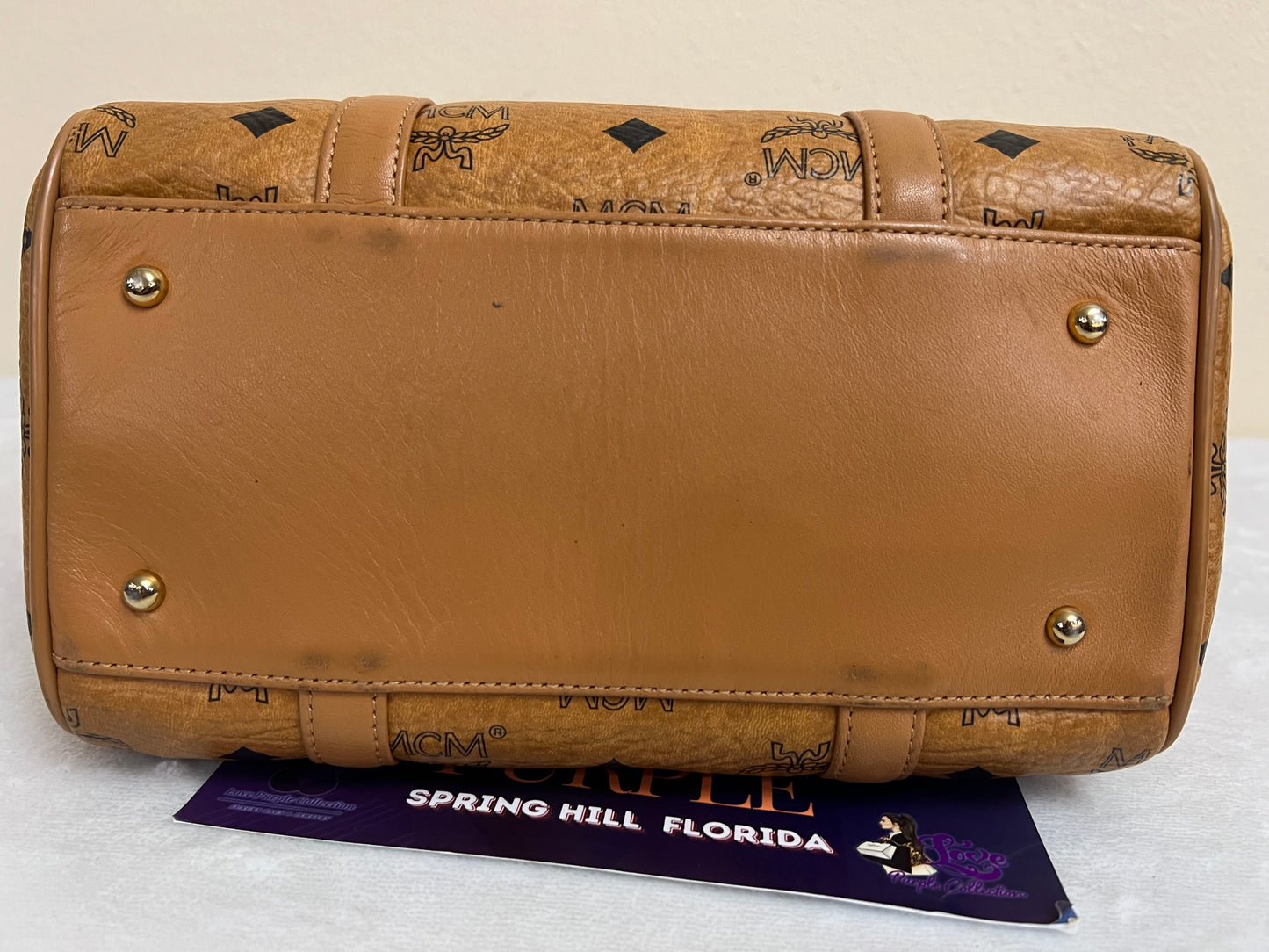 MCM COGNAC BOSTON 20 w/ STRAP