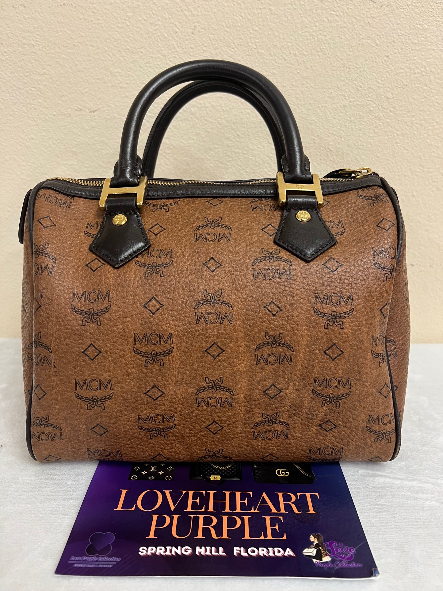 MCM BOSTON CHOCO 25 w/ BONE
