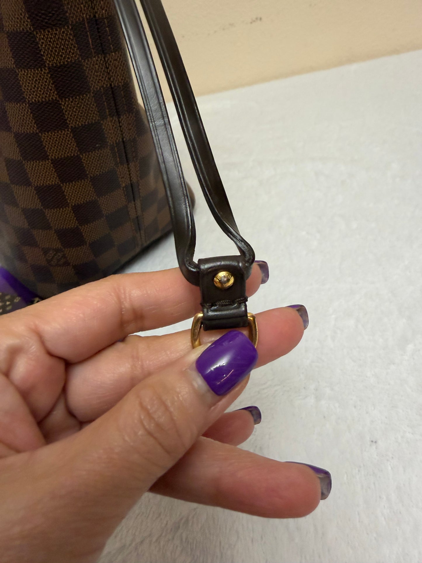 NEVERFULL MM W/ POUCH DAMIER EBENE