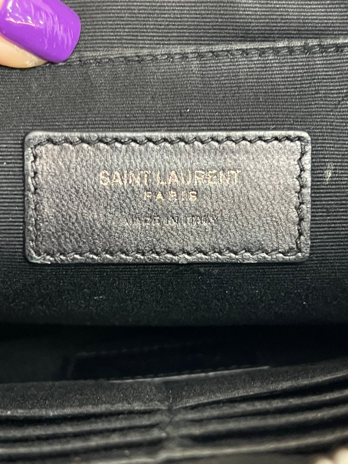 YSL CROC CLUTCH