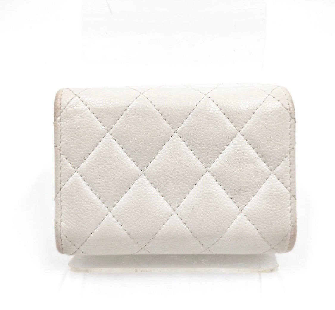 CAVIAR COMPACT WALLET WHITE