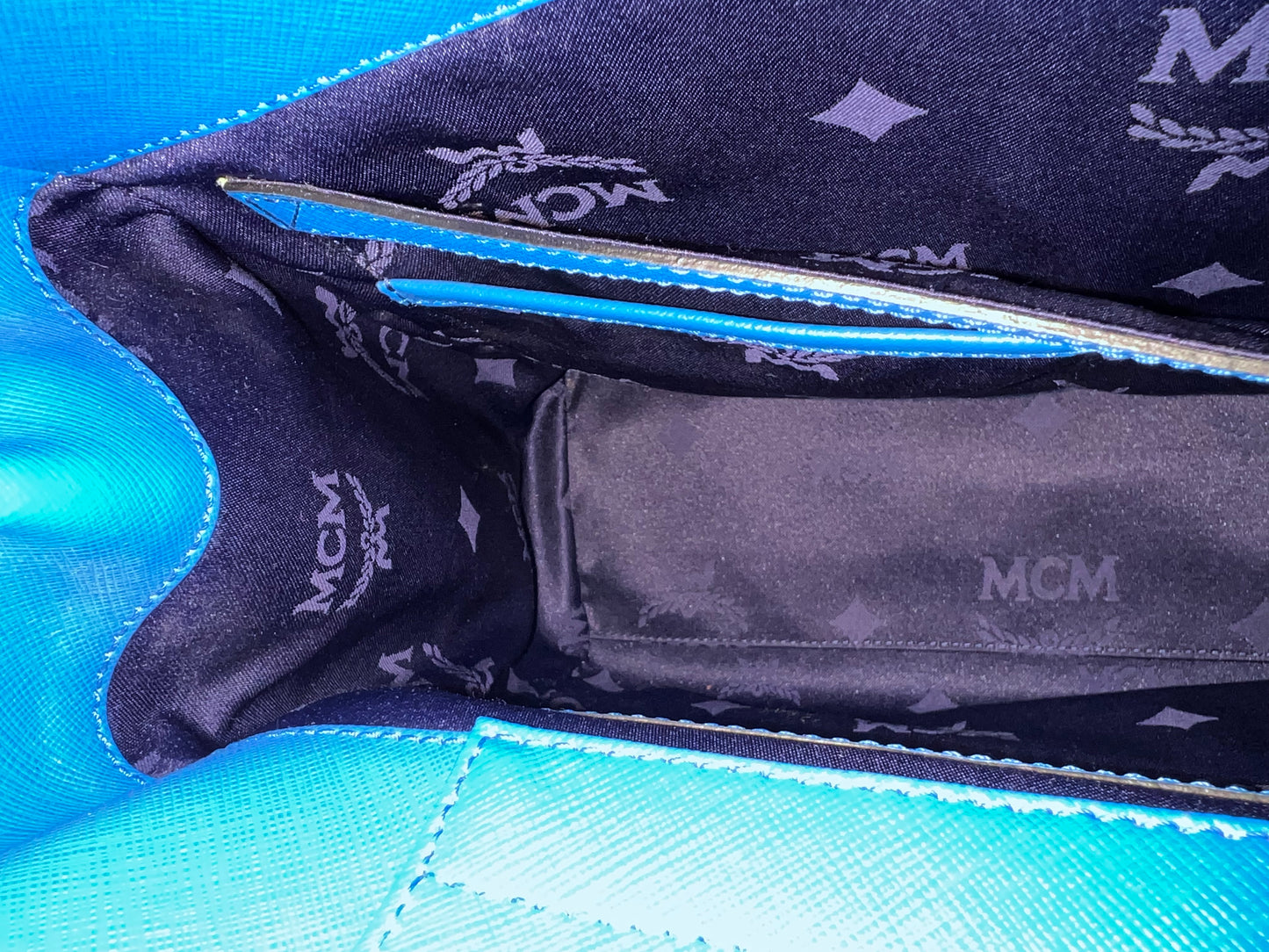 MCM SAFFIANO BLUE