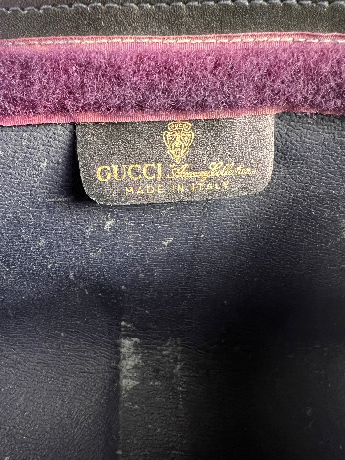 GUCCI NAVY SHERRYLINE CLUTCH