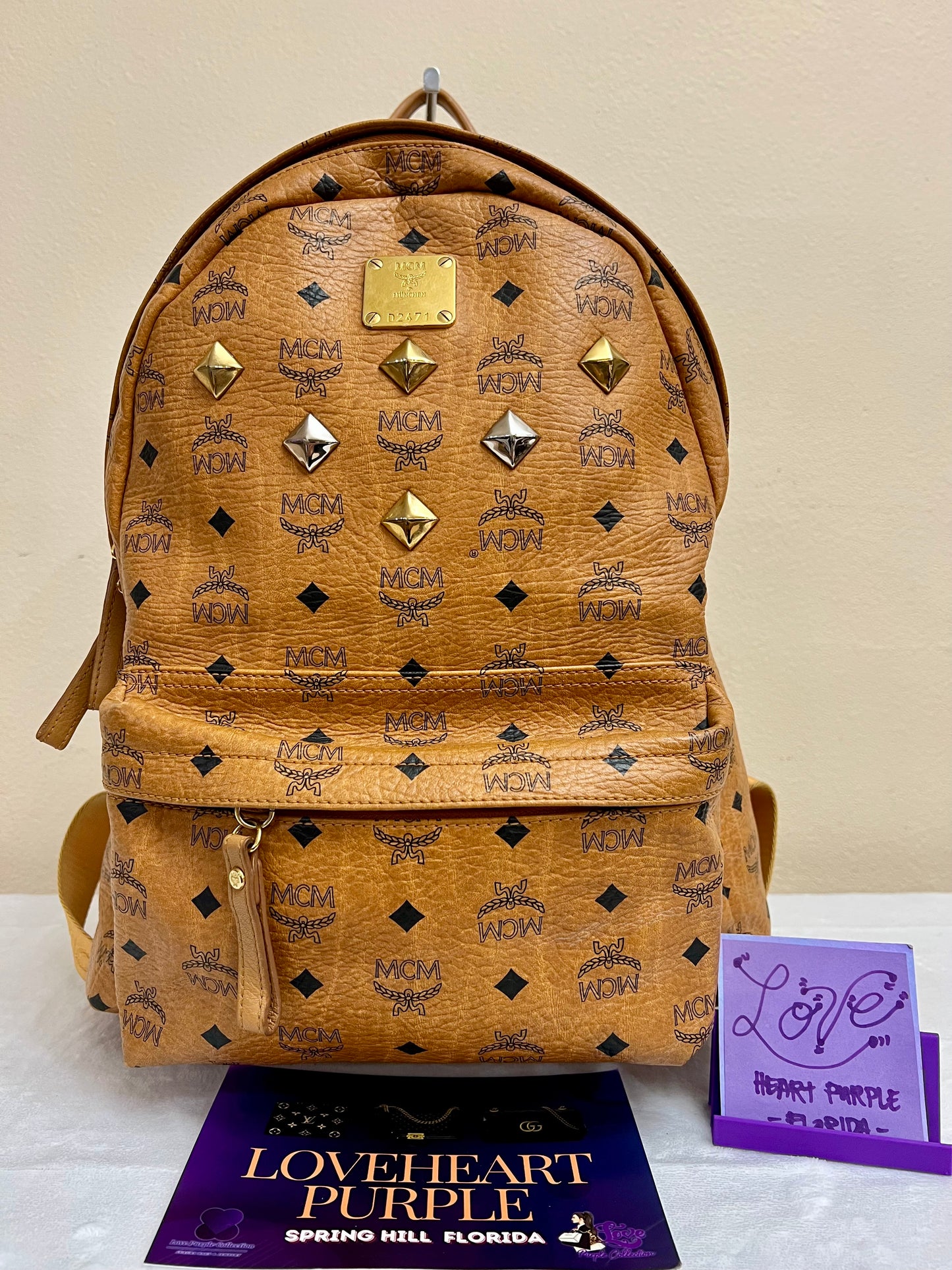 MCM BAGPACK COGNAC LIMITED EDITION