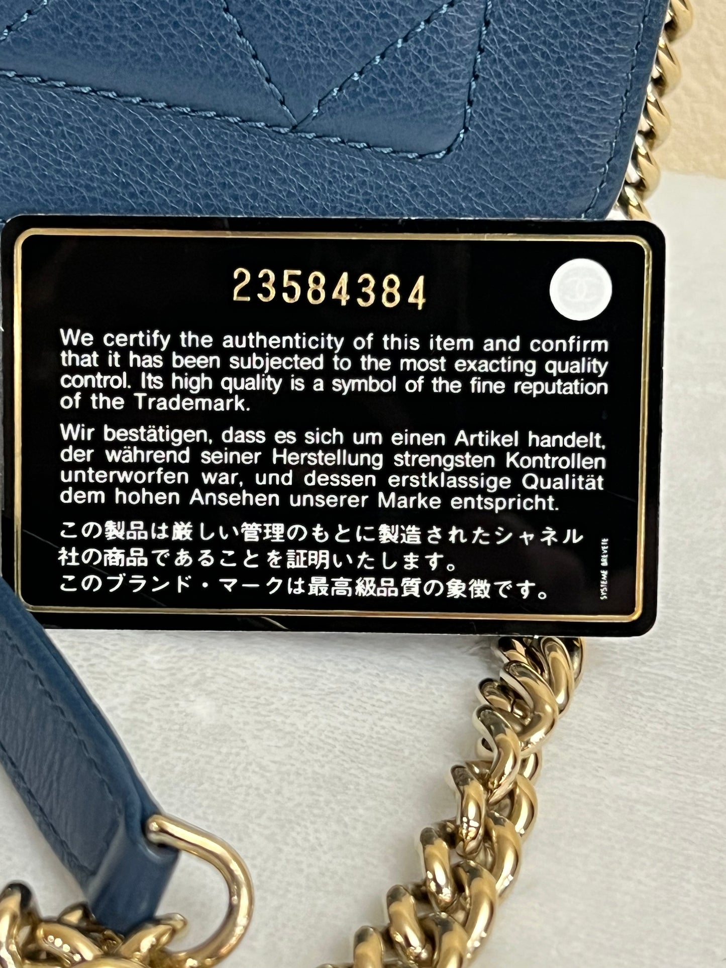 LABEL CLICK FLAP BLUE