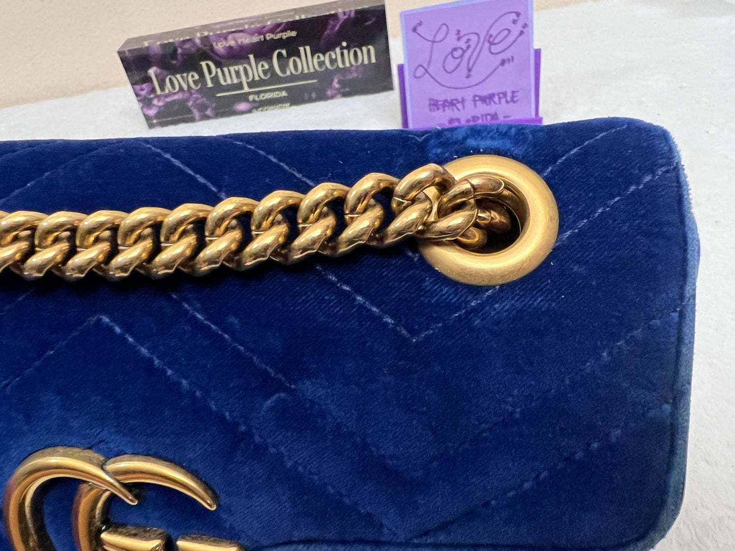 MARMONT VELVET BLUE SMALL