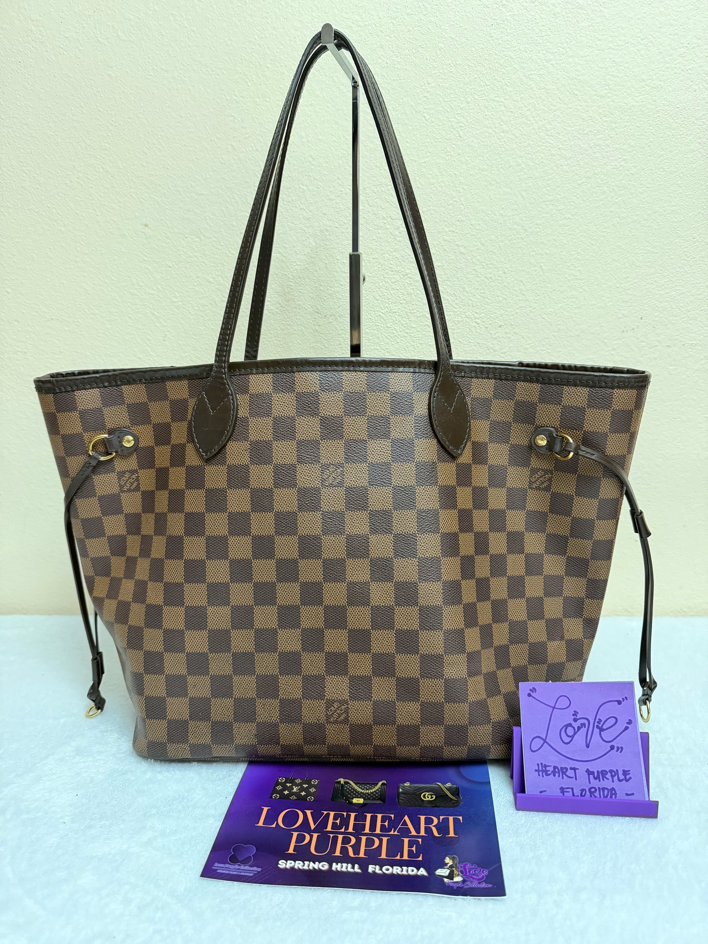 NEVERFULL MM W/ POUCH DAMIER EBENE