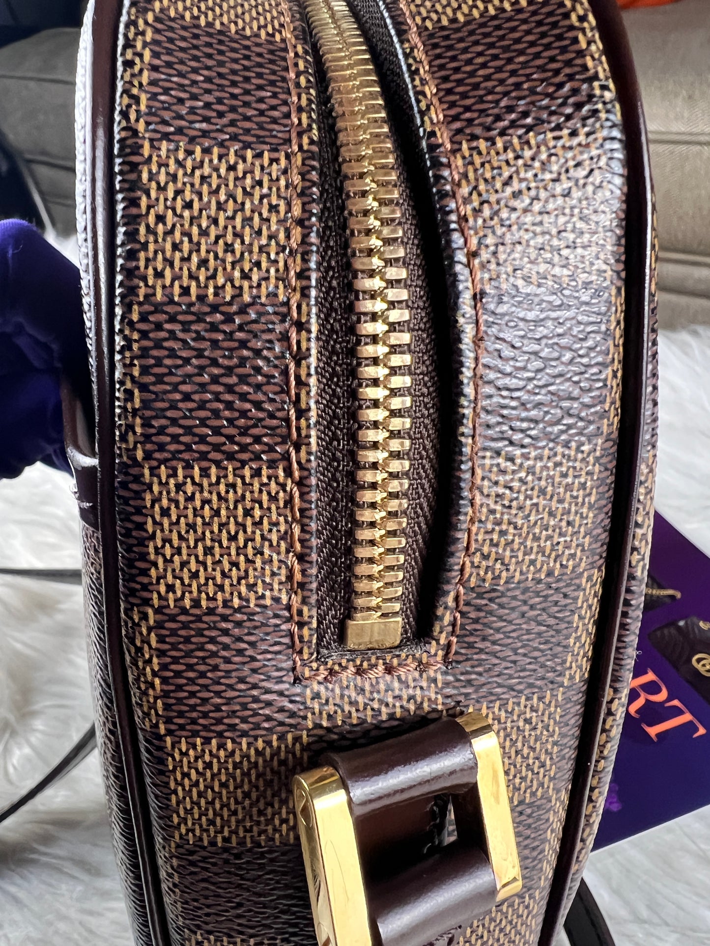 IPANEMA PM CROSSBODY DAMIER EBENE