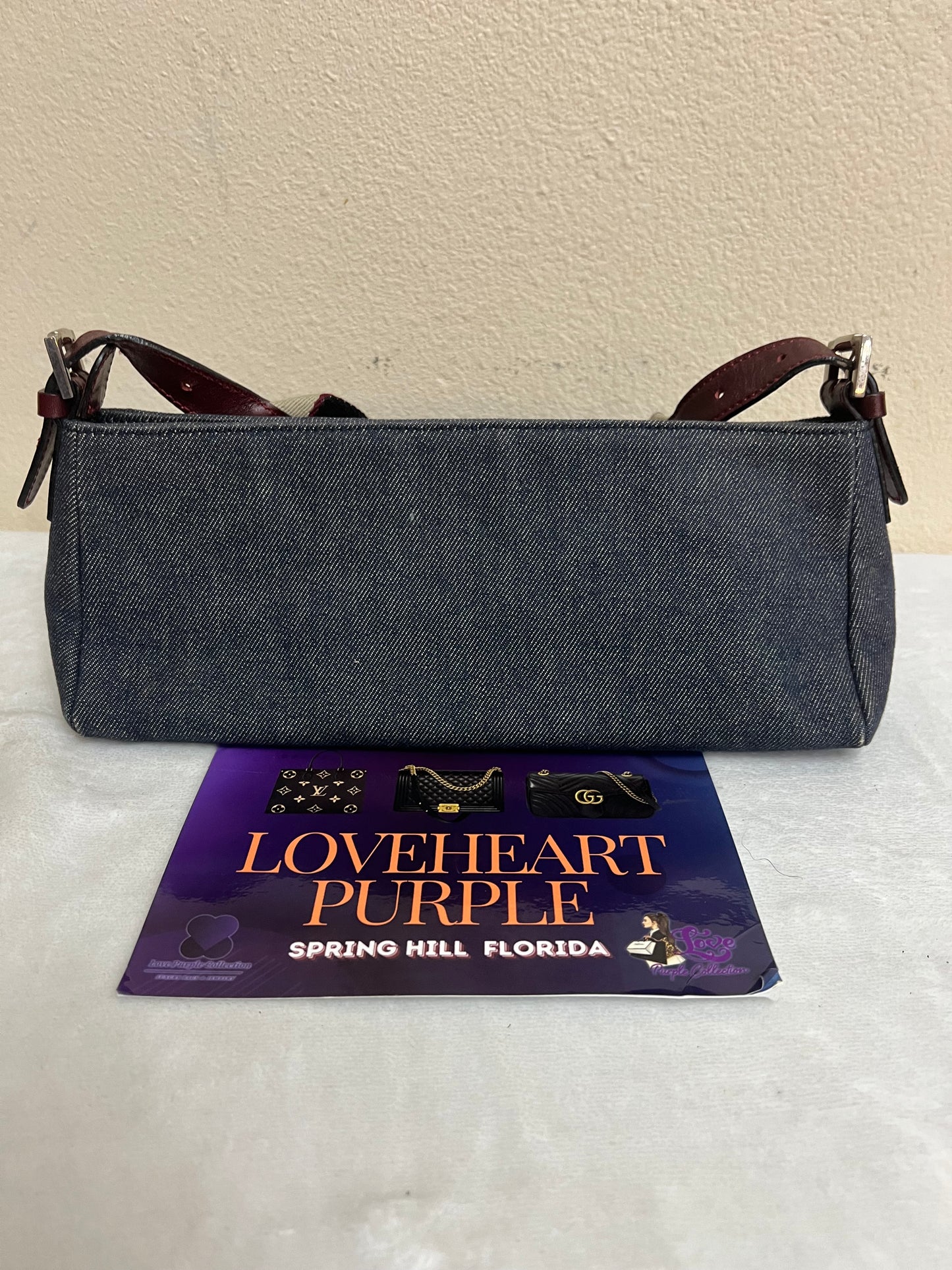 BURBERRY DENIM SHOULDER BAG