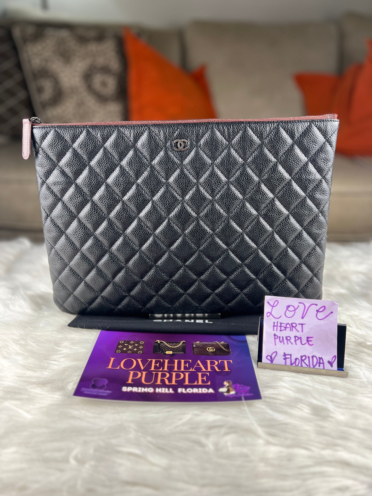 COSMETIC CASE CLUTCH CAVIAR