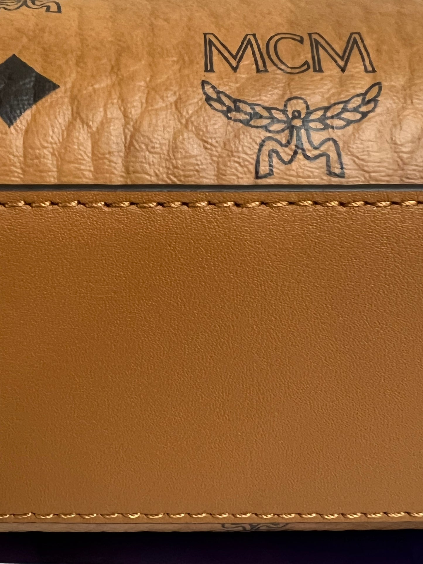 MCM MINI BOSTON COGNAC