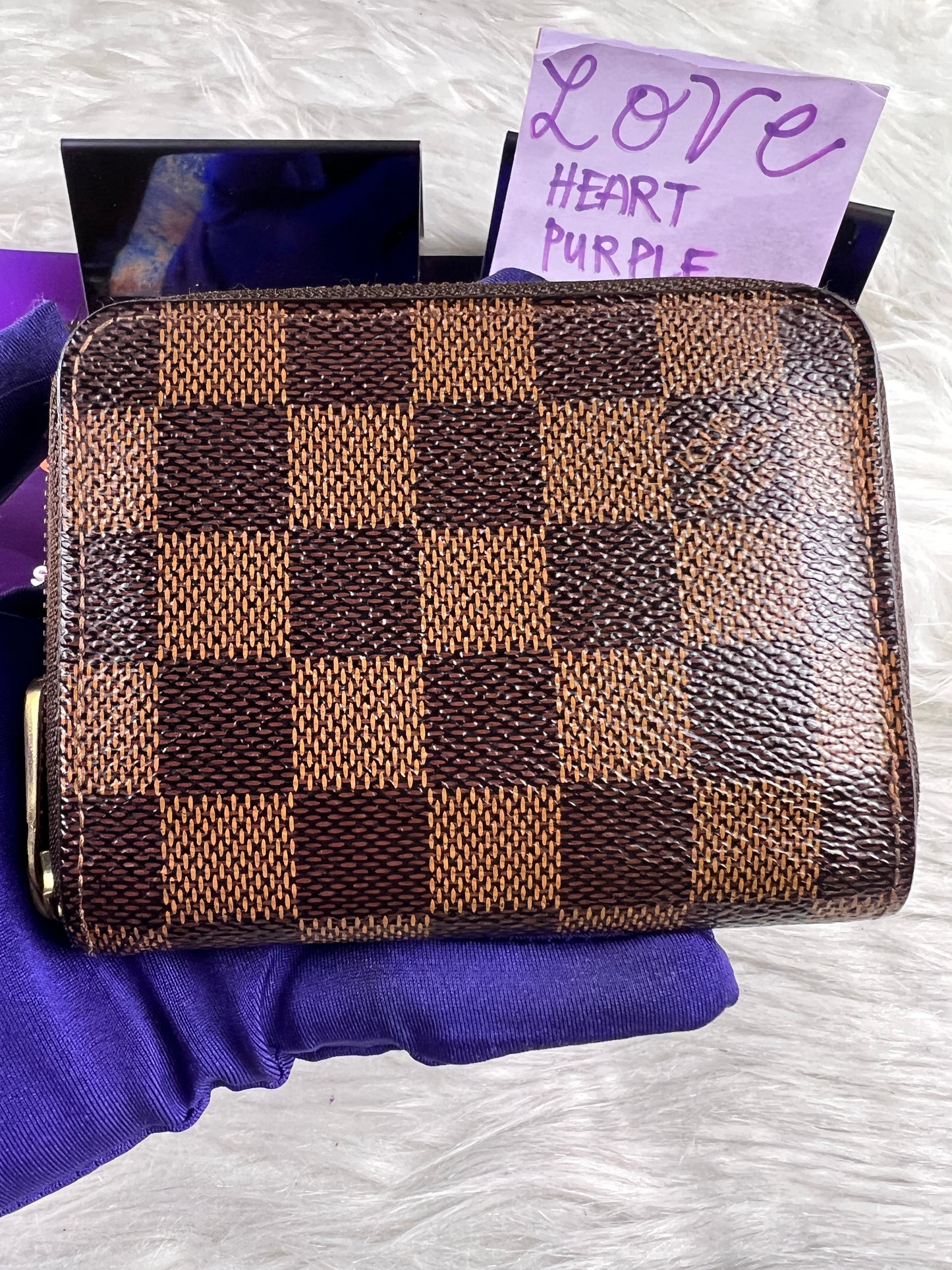 COIN ZIPPY WALLET DAMIER EBENE