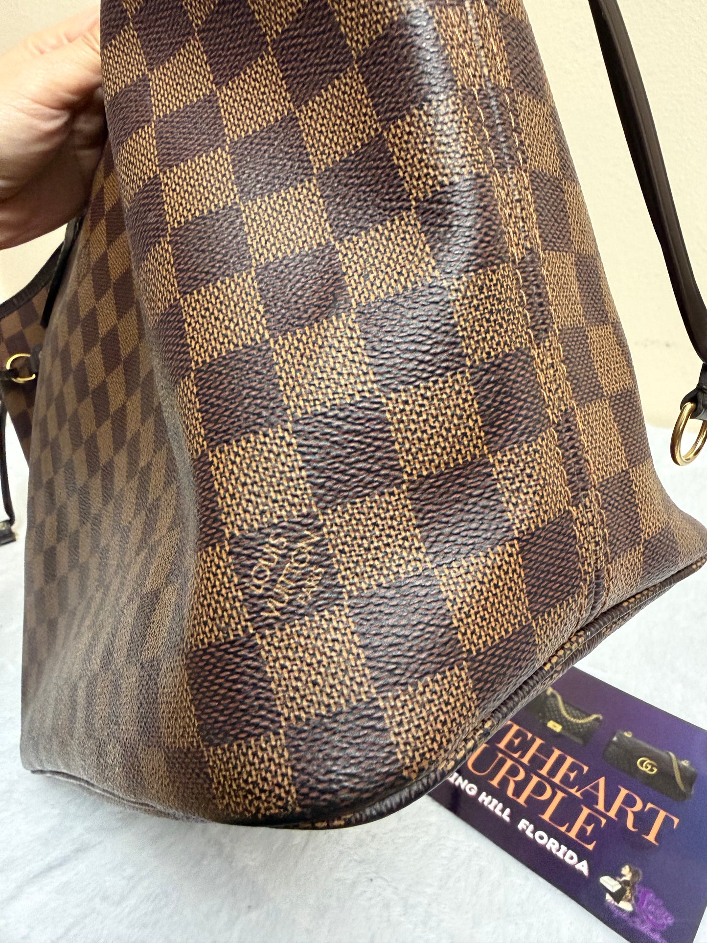 NEVERFULL MM W/ POUCH DAMIER EBENE