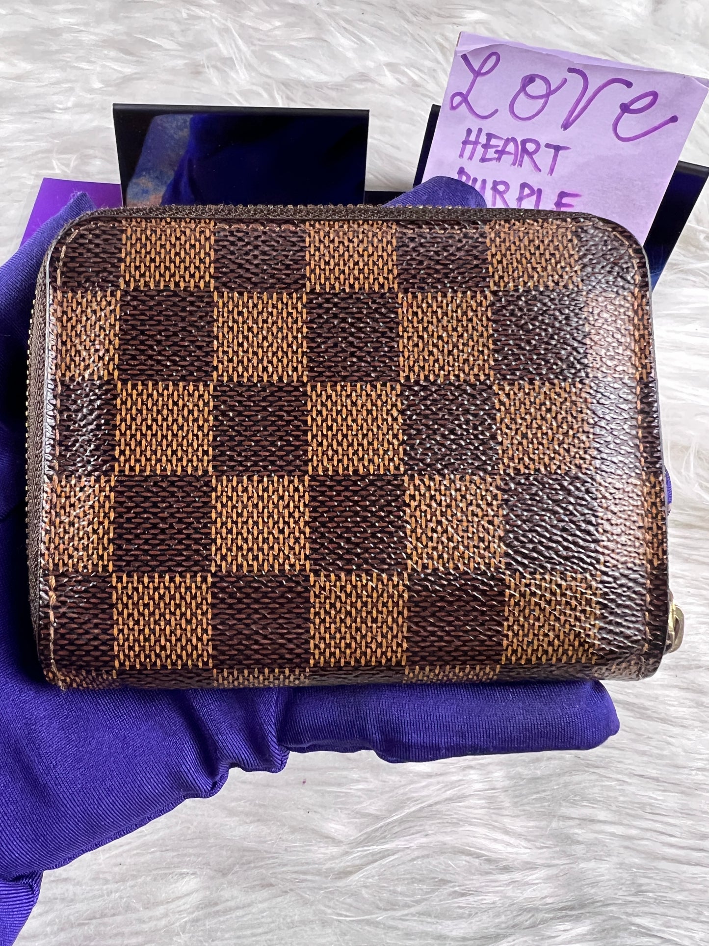 COIN ZIPPY WALLET DAMIER EBENE