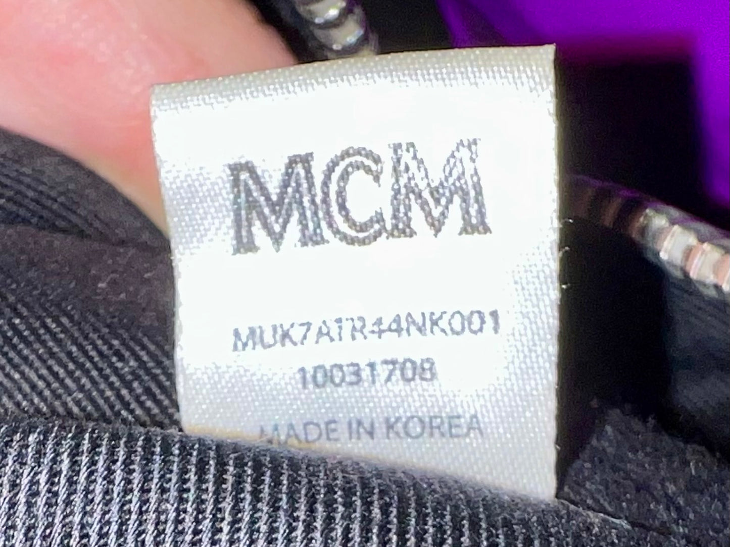 MCM BAGPACK MAROON METALLIC LEATHER