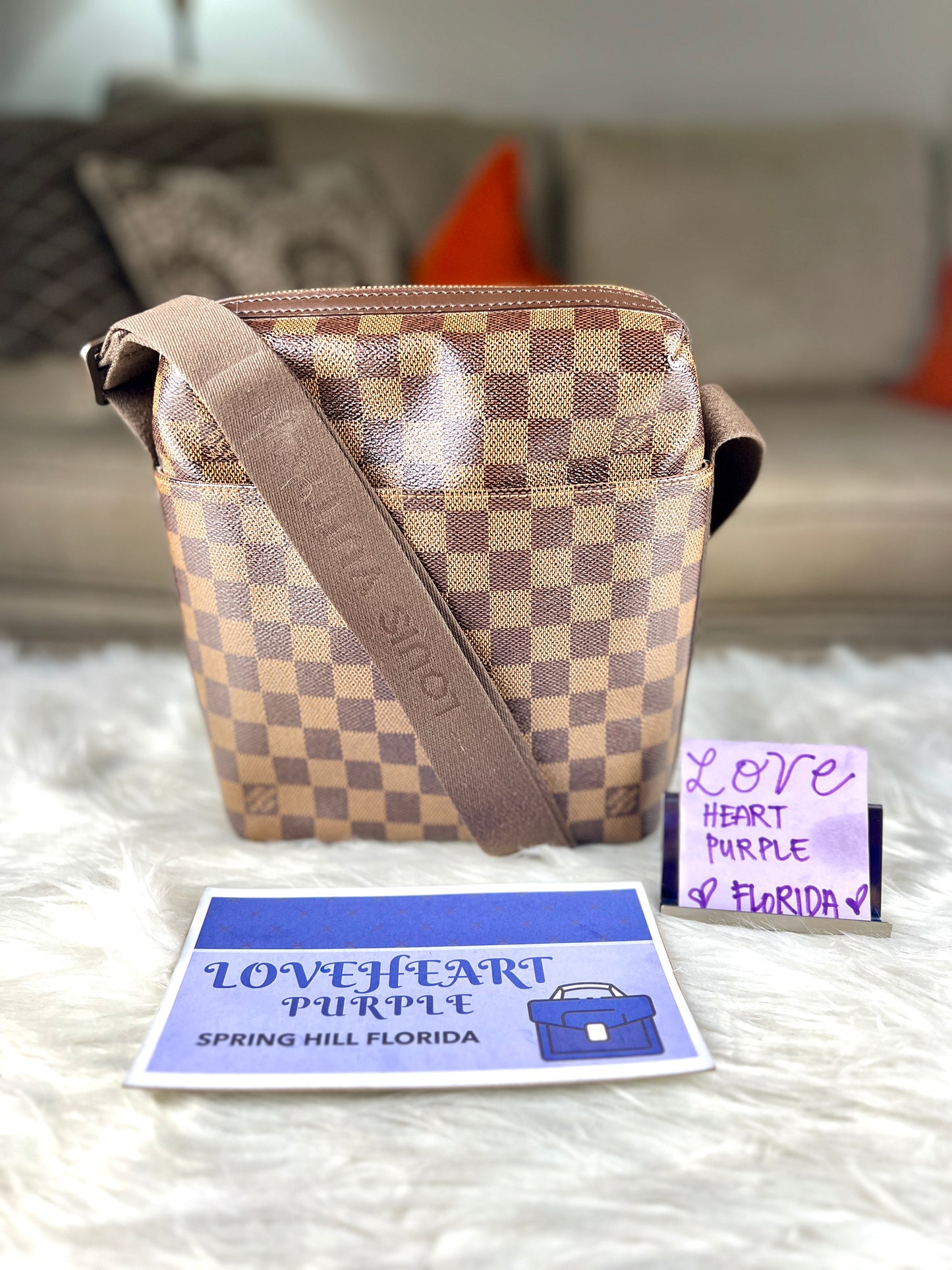 TROTTEUR DAMIER MESSENGER BAG