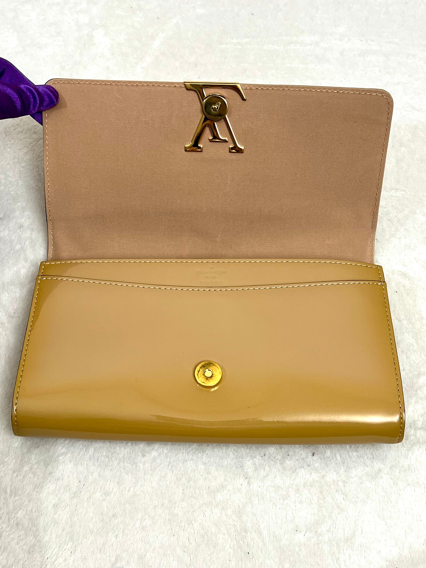 LOUISE CLUTCH VERNIS YELLOW