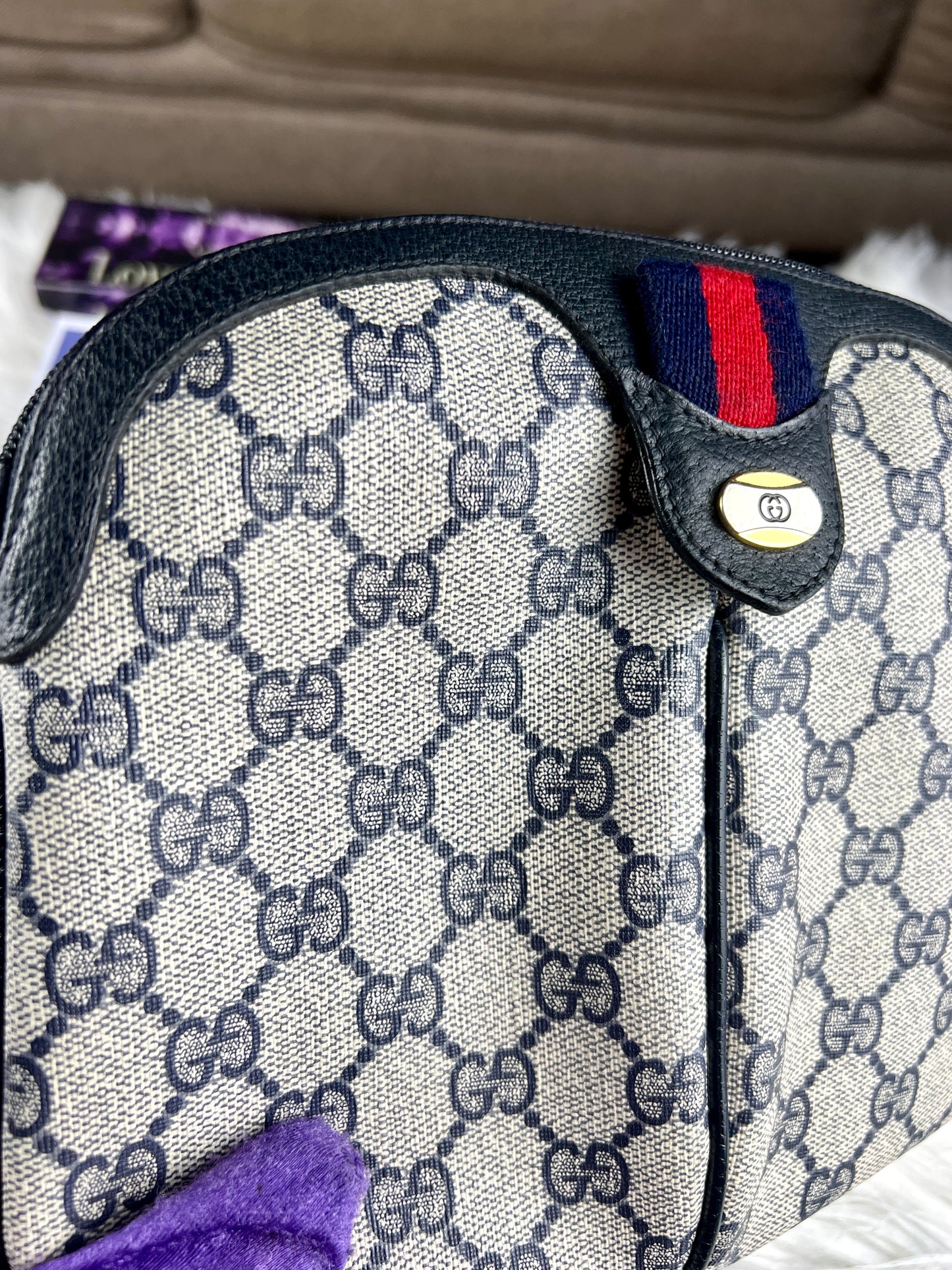 SUPREME NAVY SHERRYLINE VINTAGE CROSSBODY BAG